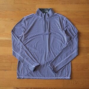 Greyson Quarter Zip Pullover Mens Purple Geometric Golf Activewear Large L